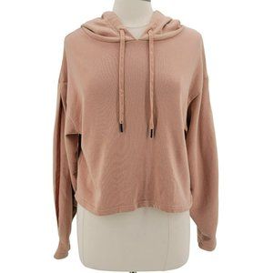 Fabletics Semi-Crop Pink Hoodie Sweatshirt Womens Medium